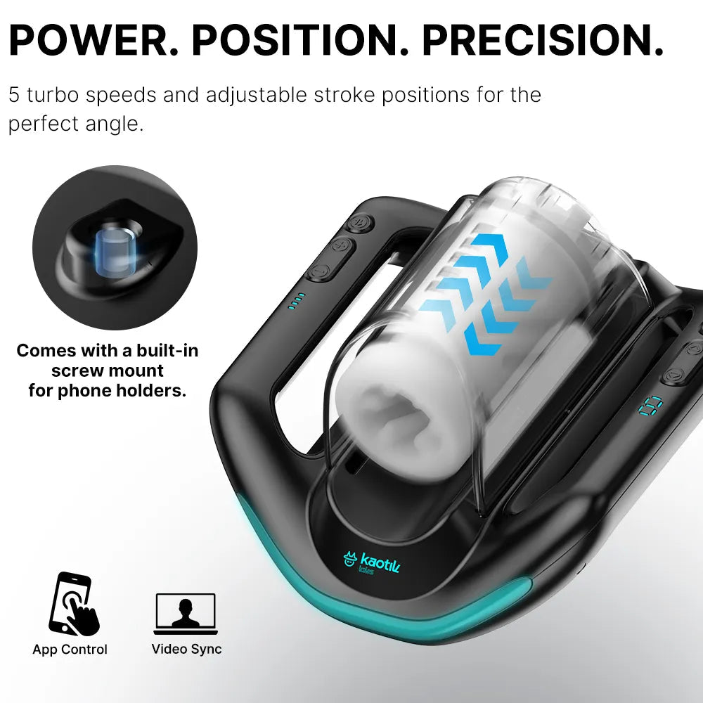 KAOTIKLABS THE JETPACK Double-Handed Thrusting Masturbator- Interactive KooSync Connectivity