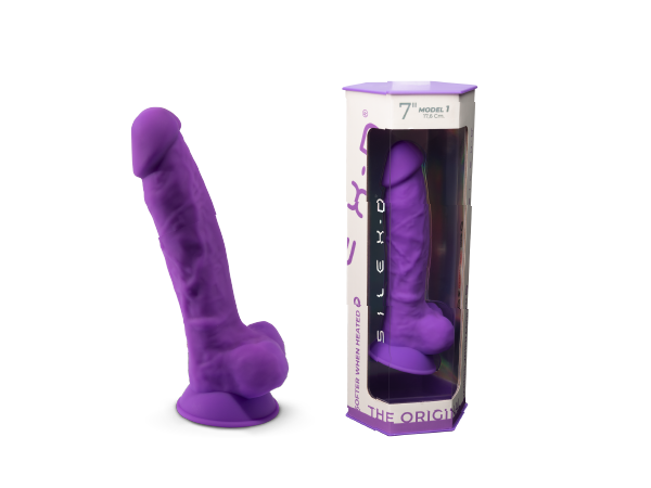 Silexd – Model 1-  7 ″ - Purple - Realistic Dildo - 220239