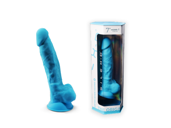 Silexd – Model 1-  7 ″ - Blue -Realistic Dildo -  220253