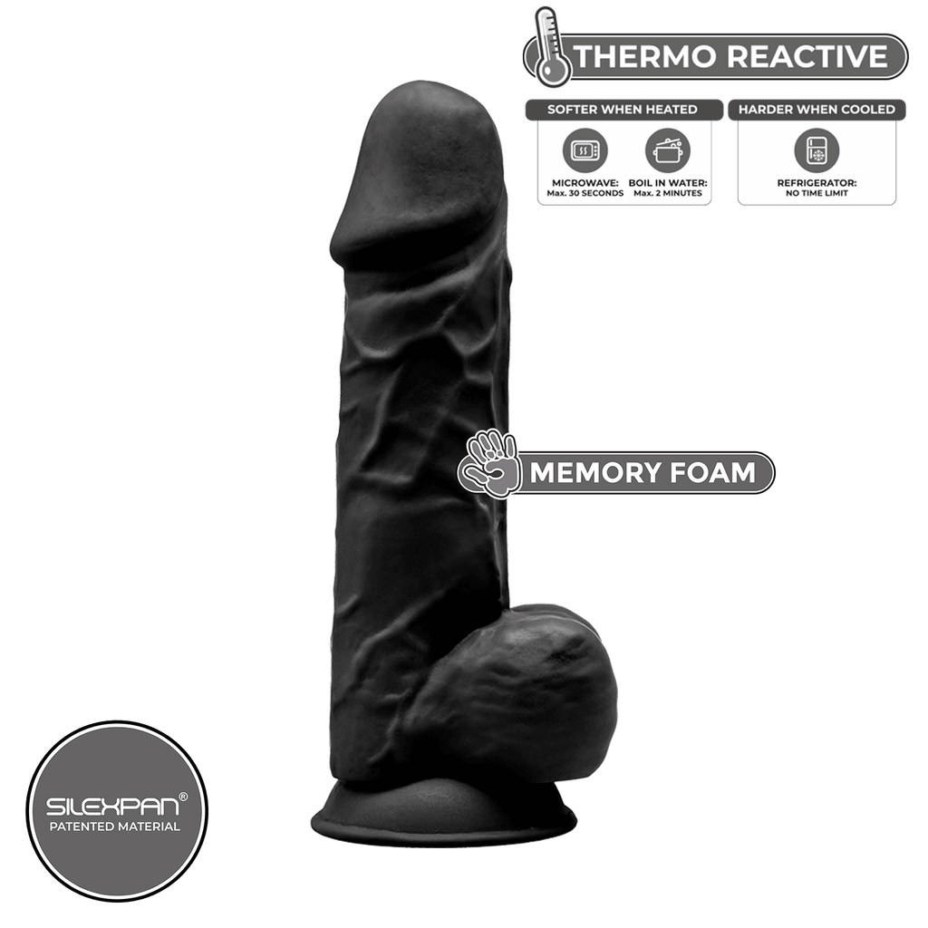 Silexd – Model 1-  8.5 ″ Realistic Dildo- Black - 220499