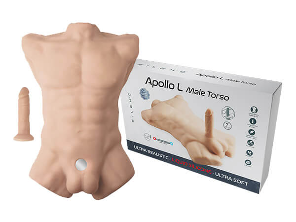 Silexd- Apollo Large-  Male Torso Flesh- (Torso+Dildo 7")-270173