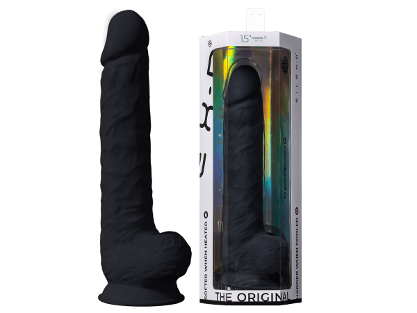 Silexd – Model 1 - 15 ″ Realistic Dildo- Black - 221090