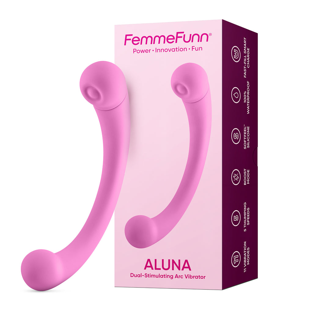 Aluna - Pink - Double Side Thumping and Vibrating - Femmefunn- FF-1053-01