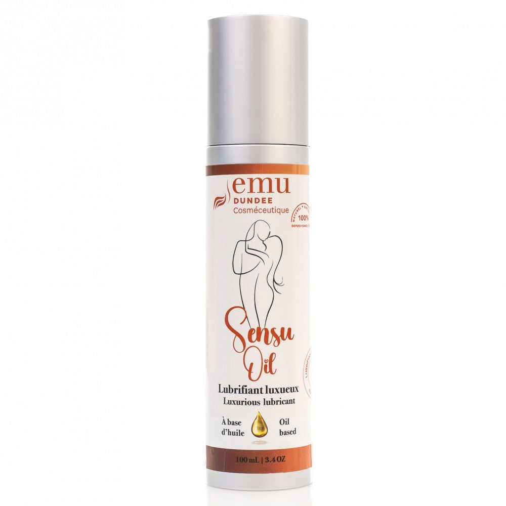 Lubrifiant comestible à l'huile SensuOil | 100ml  - SensuOil | Edible Oil-based Lubricant - Emu Dundee - FAIT AU QUEBEC/ CANADA