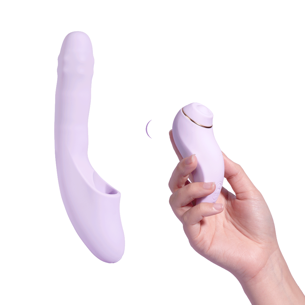 DUOGLOW Thrusting Beaded Vibrator with Pulsating Stimulator- Lilac - Svakom  (SL278U)