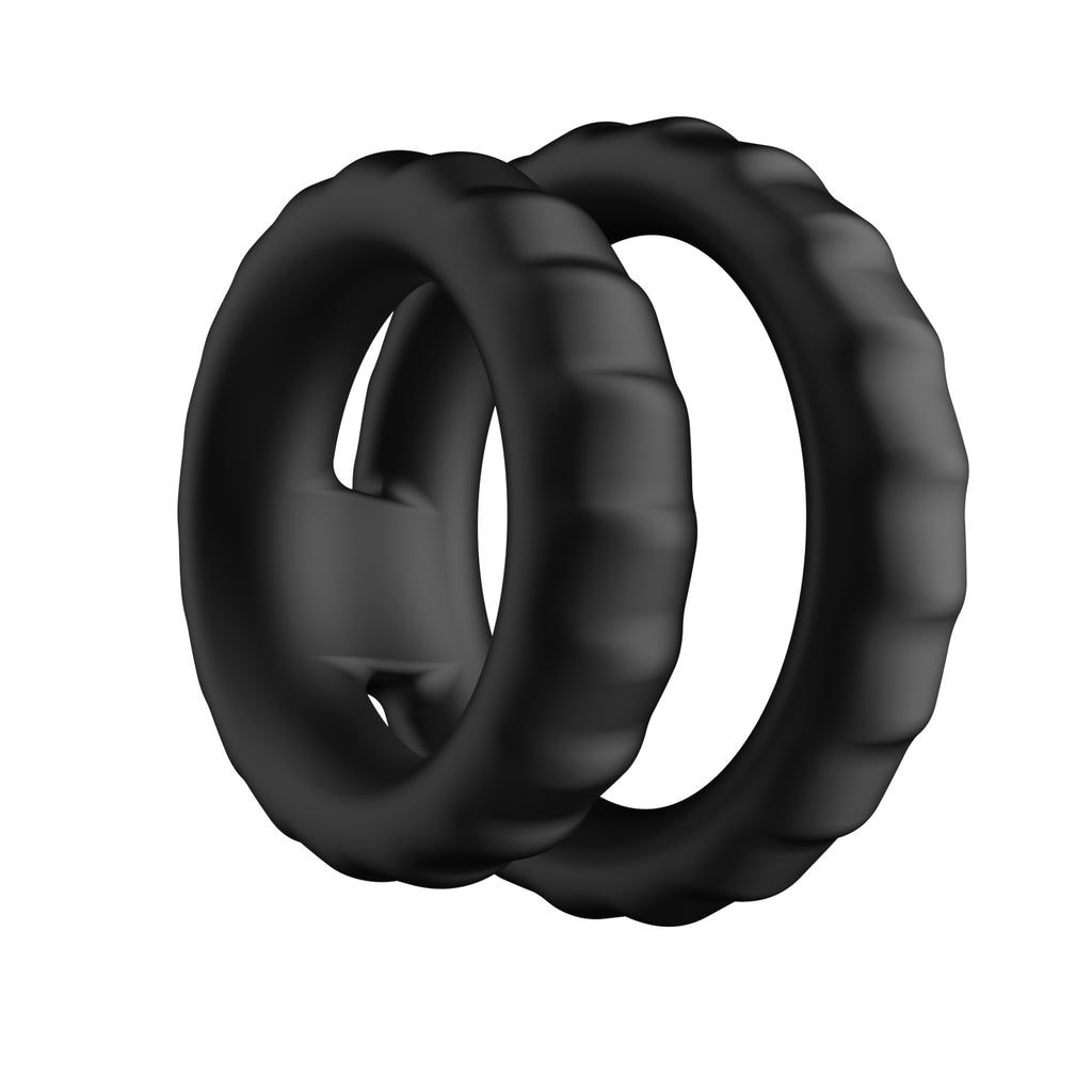 F-43: Tiered Cock & Ball Ring- Black - Forto (FO-246-05)