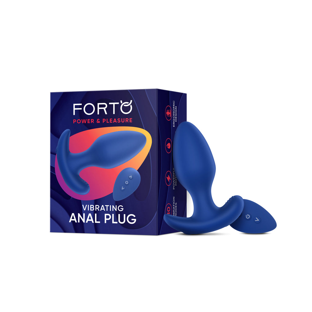 VIBRATING ANAL PLUG- BLUE - FORTO (FO-5008-12)