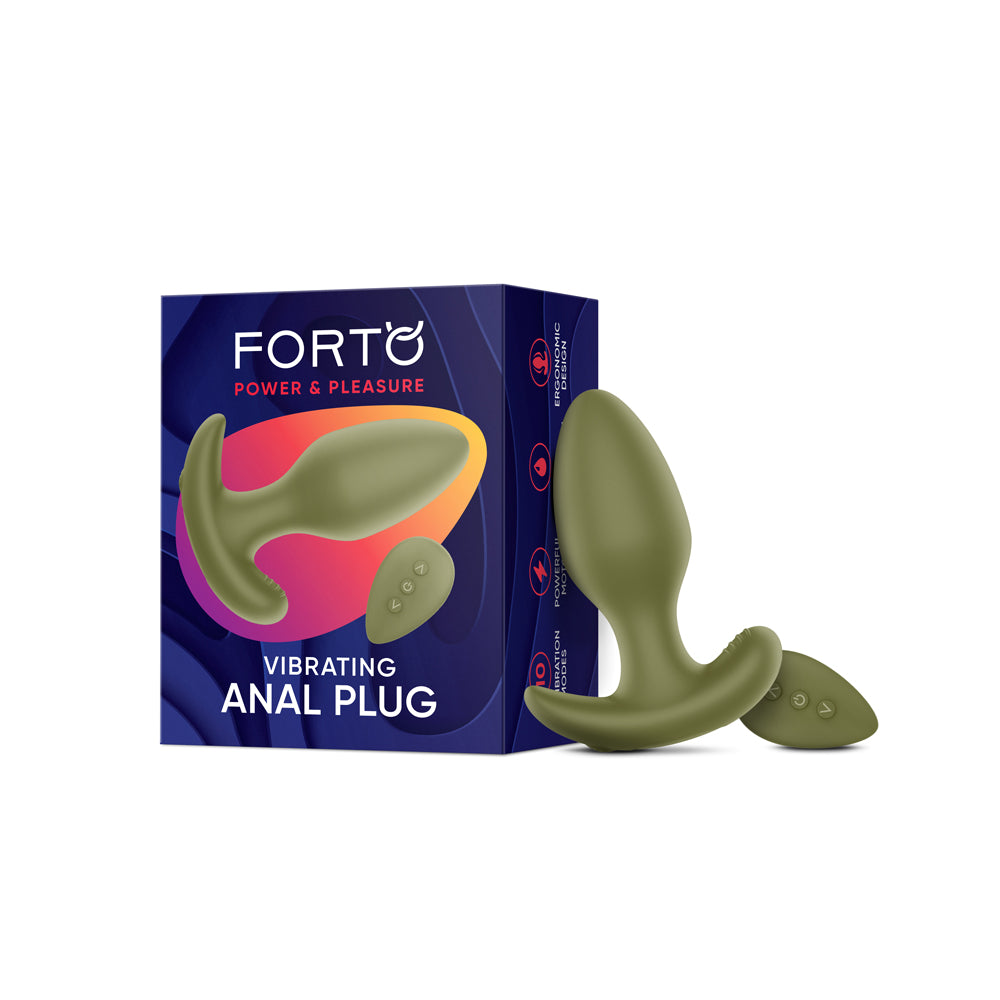 VIBRATING ANAL PLUG-GREEN - FORTO (FO-5008-17)