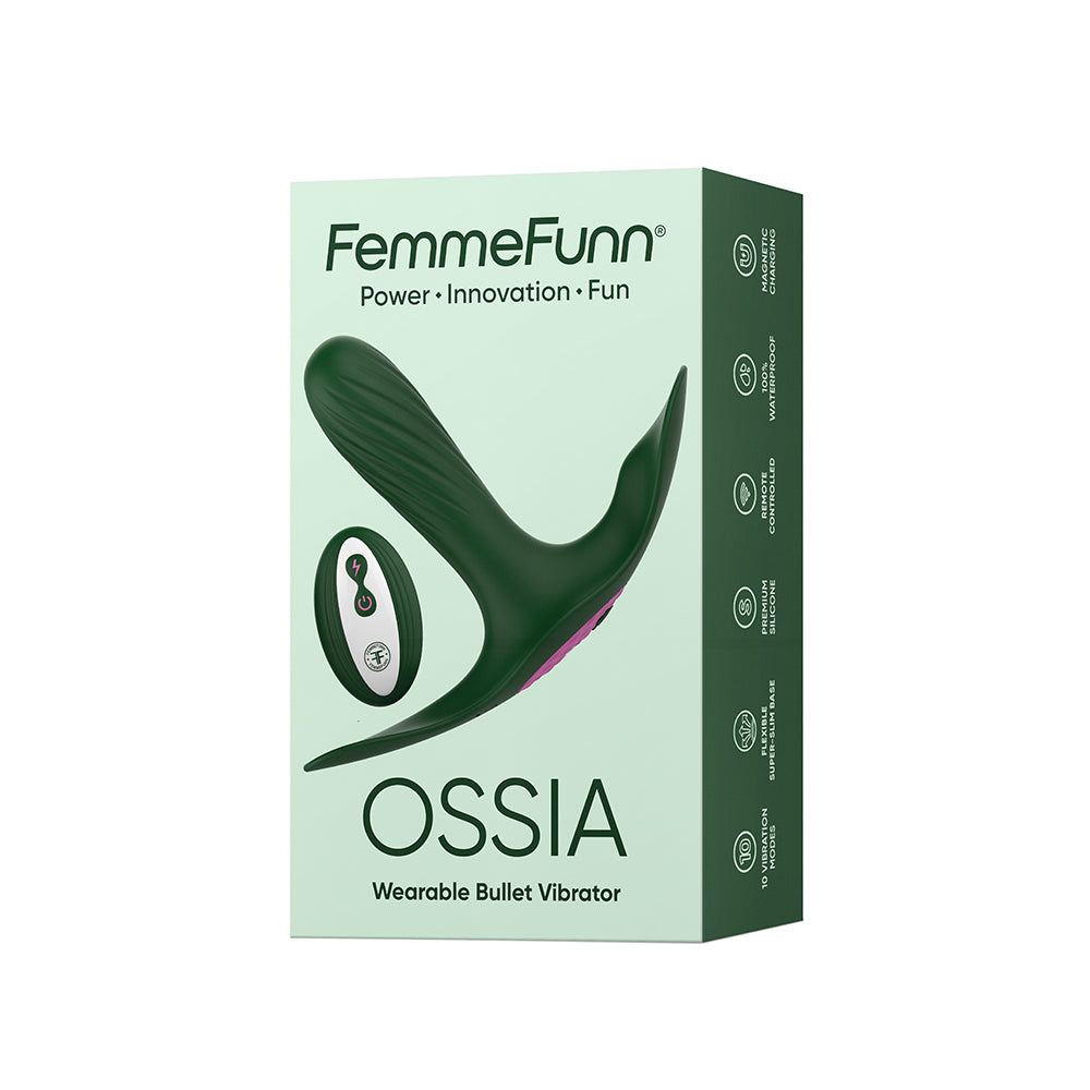 OSSIA - REMOTE CONTROLLED WEARABLE BULLET VIBRATOR - GREEN - FEMMEFUNN ( FF-1041-17)