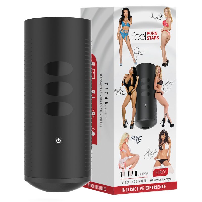 Titan Pornstars Experience - Interactive Mastubator with touch-sensitive vibration+ 9 bullet vibrator - Kiiroo - (11002)