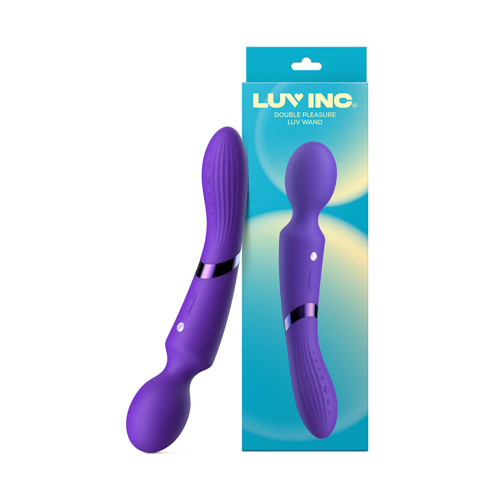 DE39: Double Pleasure Luv Wand- Dark Purple - Luv Inc - LL-7243-2D