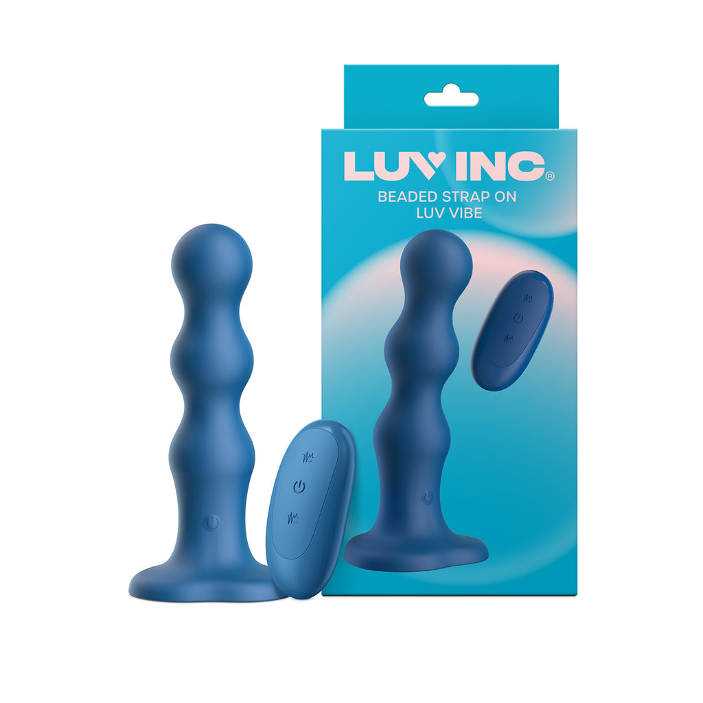 BS38: Beaded Strap-On Luv Vibe- Blue - Luv Inc - LL-7244-12
