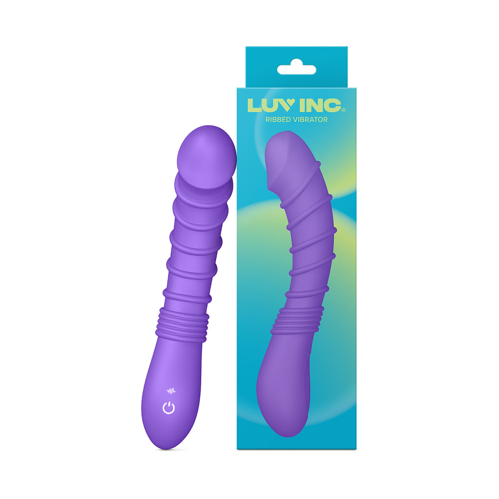 RV21: Ribbed Flexible Vibrator- Purple - Luv Inc- LL-7228-02