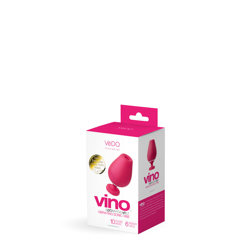 VINO RECHARGEABLE VIBRATING SONIC VIBE- PINK - VEDO ( VI-F1709)