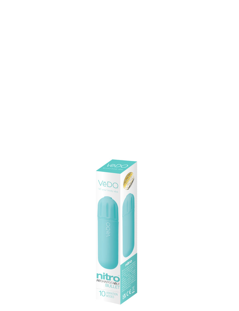 Nitro- Powerful Rechargeable Bullet - Turquoise- Vedo ( VI-F2001)