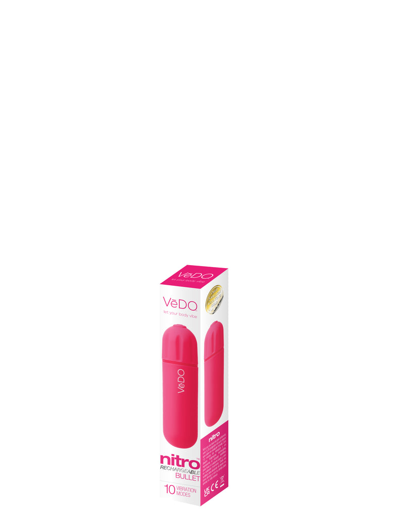 Nitro- Powerful Rechargeable Bullet - Pink - Vedo ( VI-F2009)
