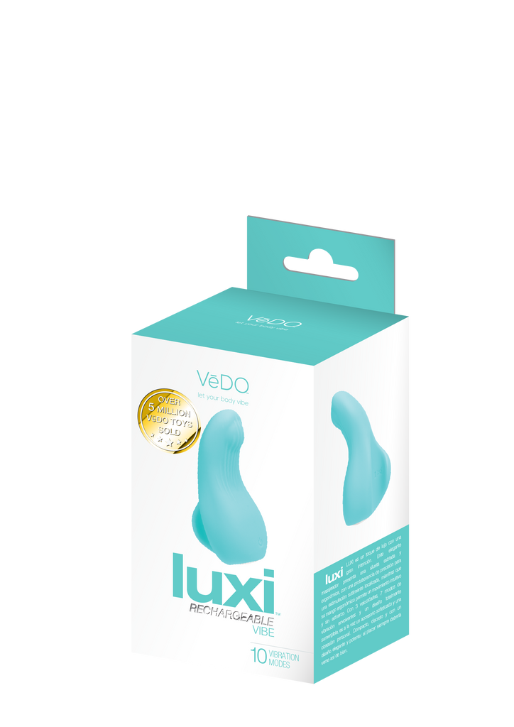 LUXI Rechargeable Clitoral Finger Vibe-Turquoise - Vedo - MSRP 69.99$