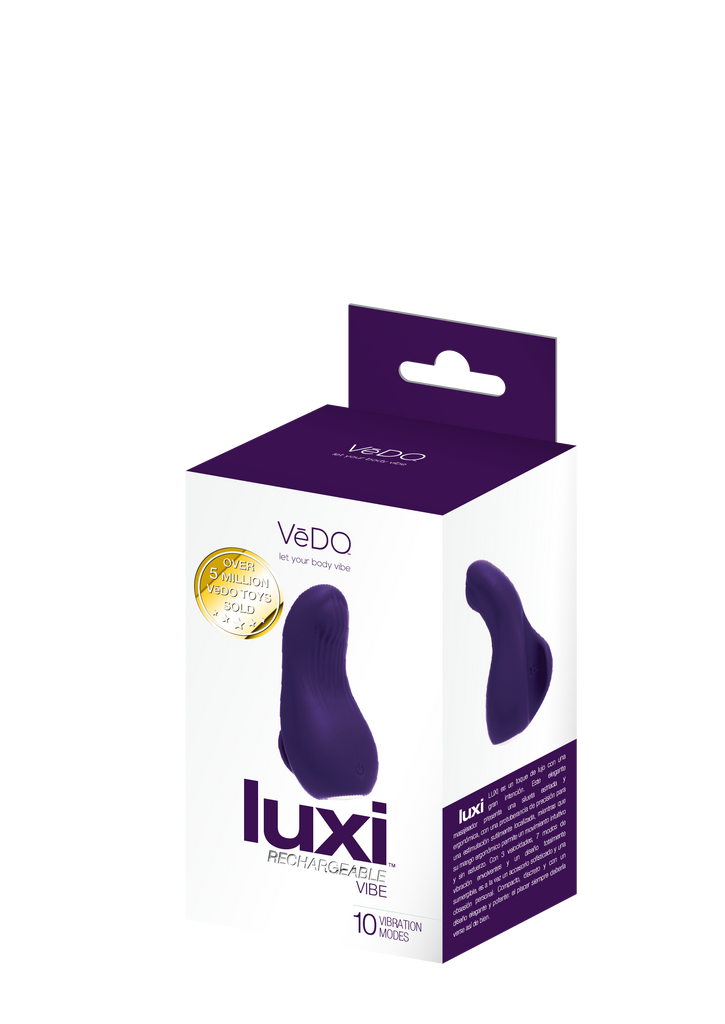 LUXI Rechargeable Clitoral Finger Vibe-Purple - Vedo - MSRP 69.99$