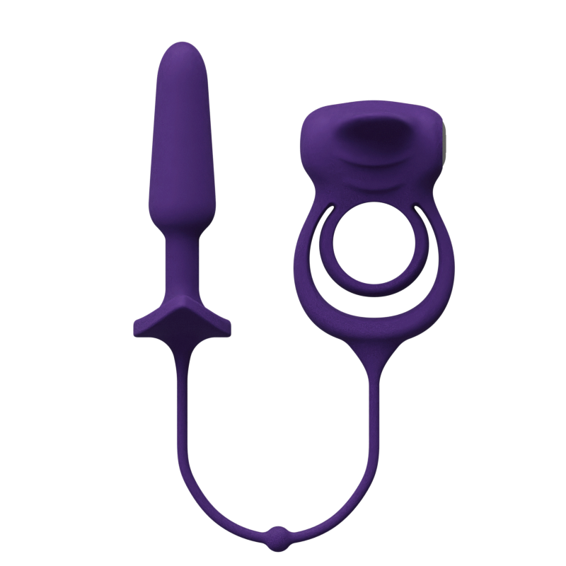 Humper -  Purple  - Rechargeable Dual C-Ring with Butt Plug - Vedo (VI-P2813)