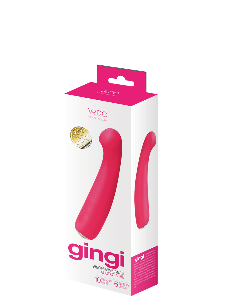 GINGI RECHARGEABLE G-SPOT VIBE- PINK- VEDO - VI-P3009
