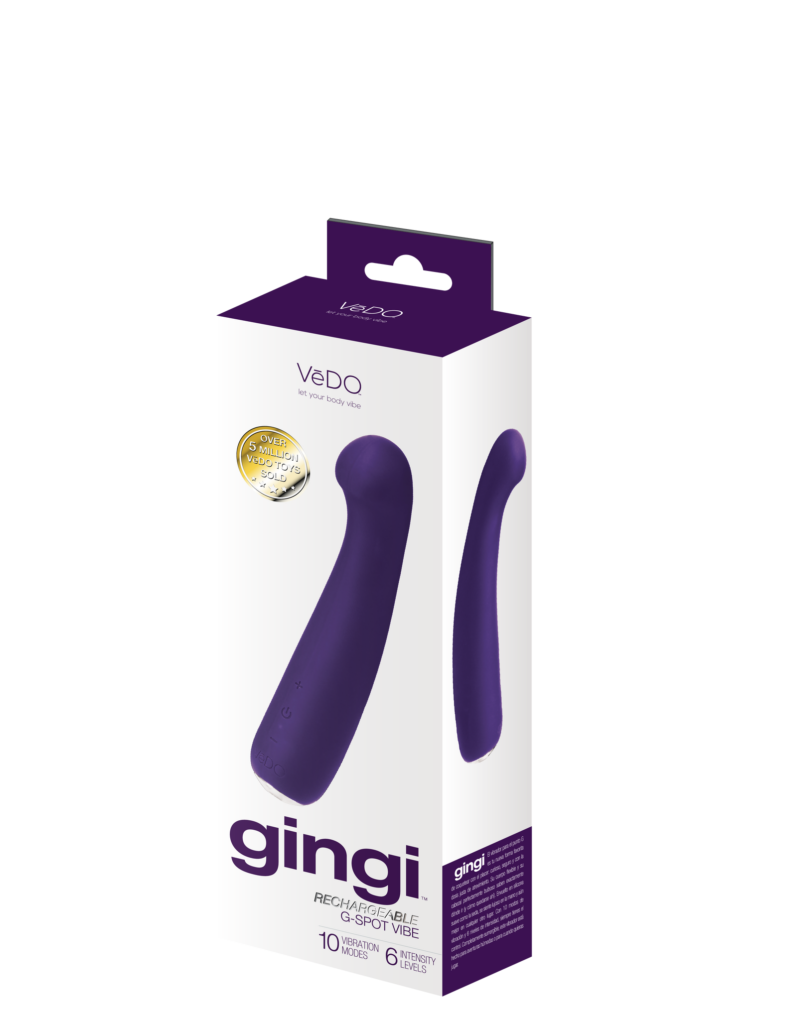 GINGI RECHARGEABLE G-SPOT VIBE- PURPLE- VEDO - VI-P3013 – vicedistribution