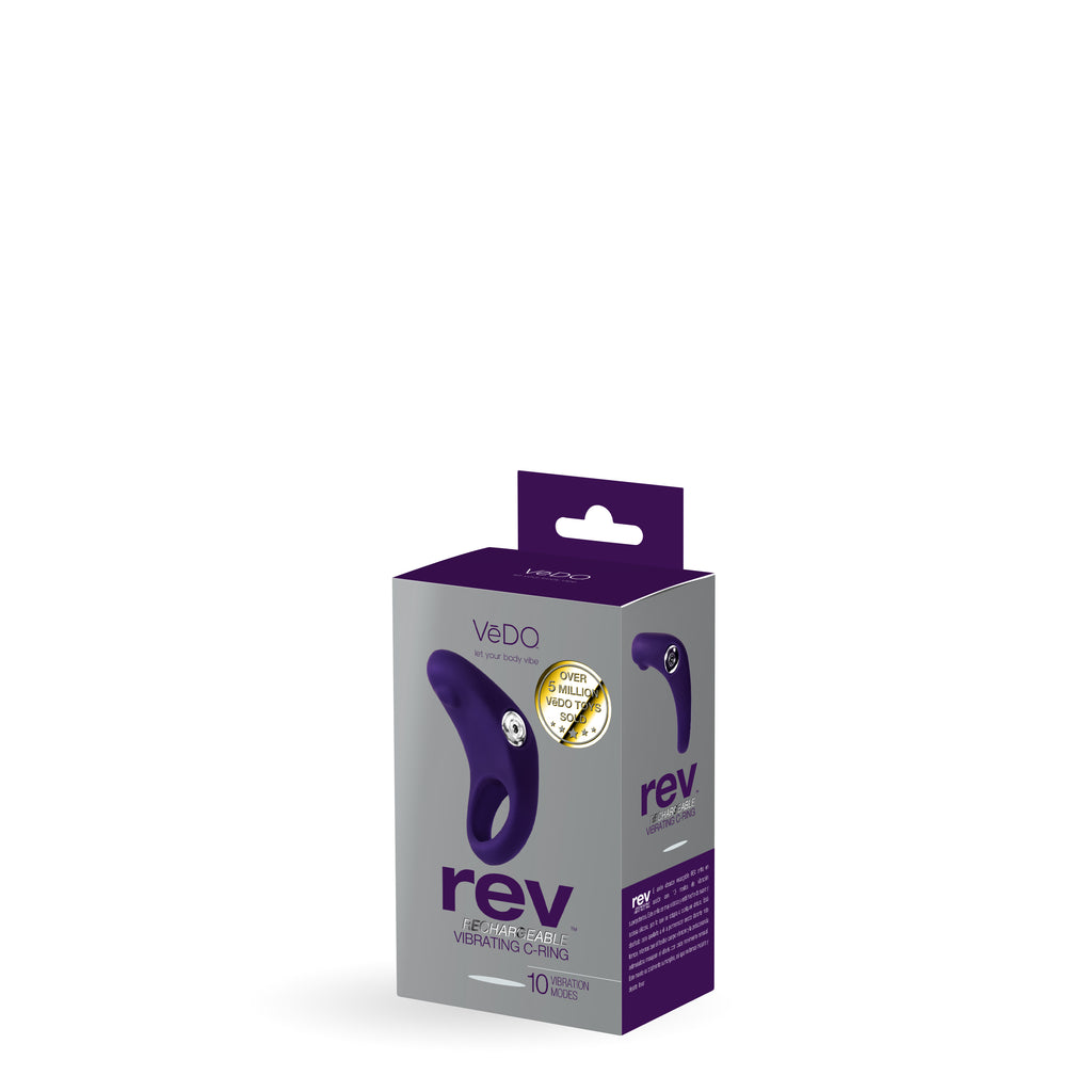 Rev Rechargeable C-Ring With Targeted Pleasure Point -Purple- Vedo (VI-R1013)