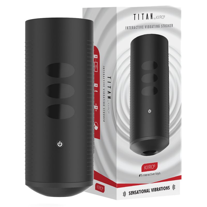 Titan - Interactive Mastubator with touch-sensitive vibration+ 9 bullet vibrator - Kiiroo -(11001)