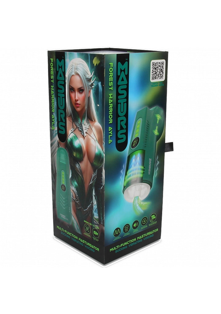 Masturs -  Ayla - Forest Warrior - Multi Function Masturbator - Green- Shots