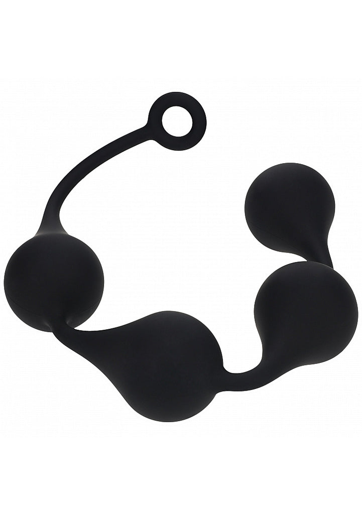 LEVELZ - Waterdrop Silicone Anal Balls - XXL - 60mm - Black- Shots- LVL09-0002BLK