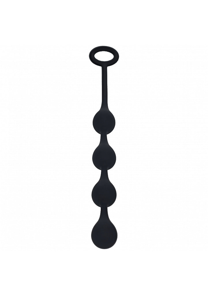 LEVELZ - Waterdrop Silicone Anal Balls - S - 20mm - Black- Shots - LVL02-0035BLK