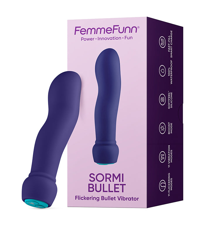 Sormi Bullet Flickering Bullet Vibrator- Dark Purple - Femmefunn - (FF-1048-2D)