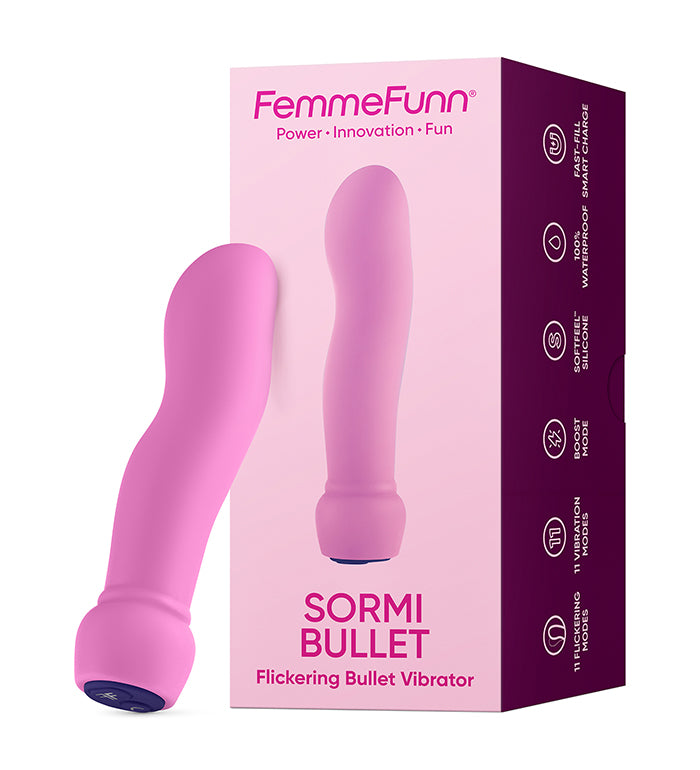 Sormi Bullet Flickering Bullet Vibrator- Pink - Femmefunn - (FF-1048-01)