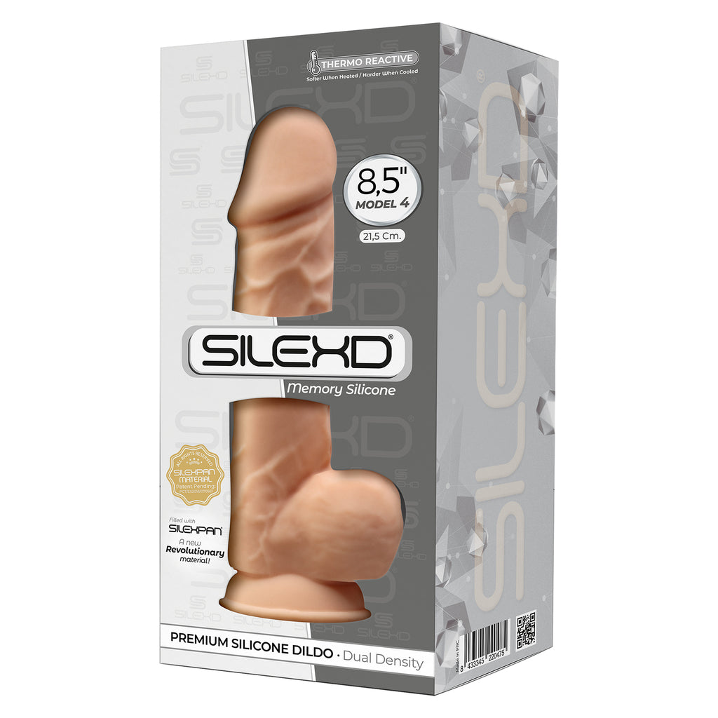 Silexd 8.5 "inch Model 4- Flesh , Thermo Reactive Premium Silicone Memory dildo