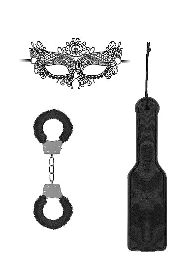 Introductory Bondage Kit #3 - Black - Ouch - Shots (OU366BLK)