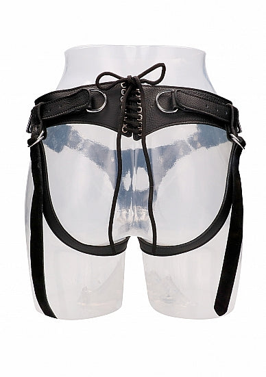 Leather Strap-on Harness - Black - Pain - Shots (pai012blk) - DISCONTINUED