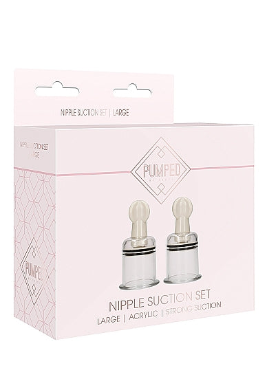 Nipple Suction Set Large - Transparent - Pumped - Shots (pmp023)