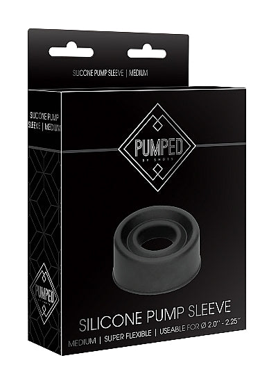 Silicone Pump Sleeve Medium - Black - Pumped - Shots (PMP027)