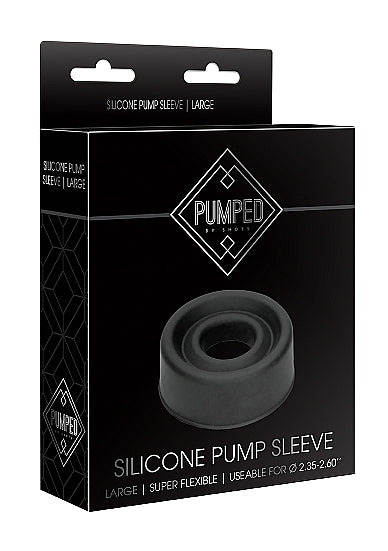 Silicone Pump Sleeve Large - Black - Pumped - Shots (PMP028)