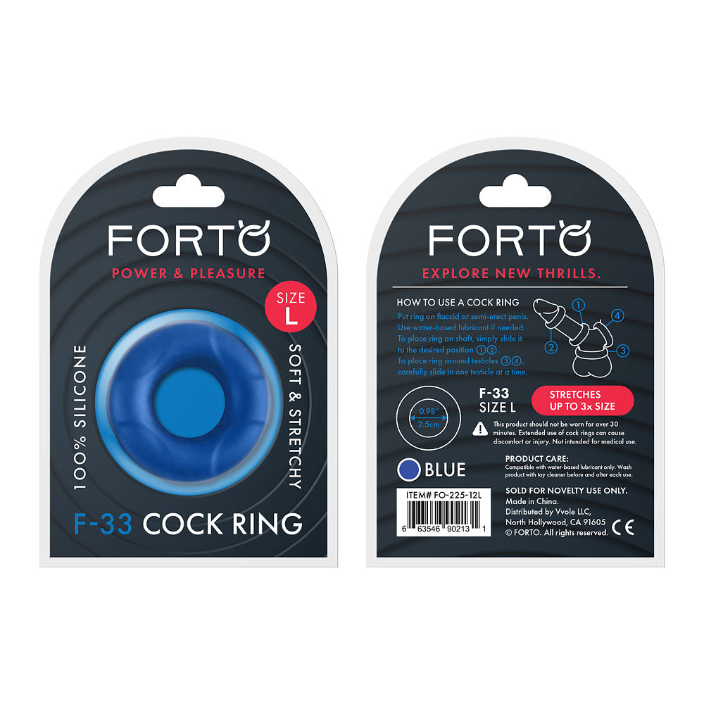 F-33 Blue C-Ring Large 25 mm 100% Liquid Silicone ( fo-225-12l)