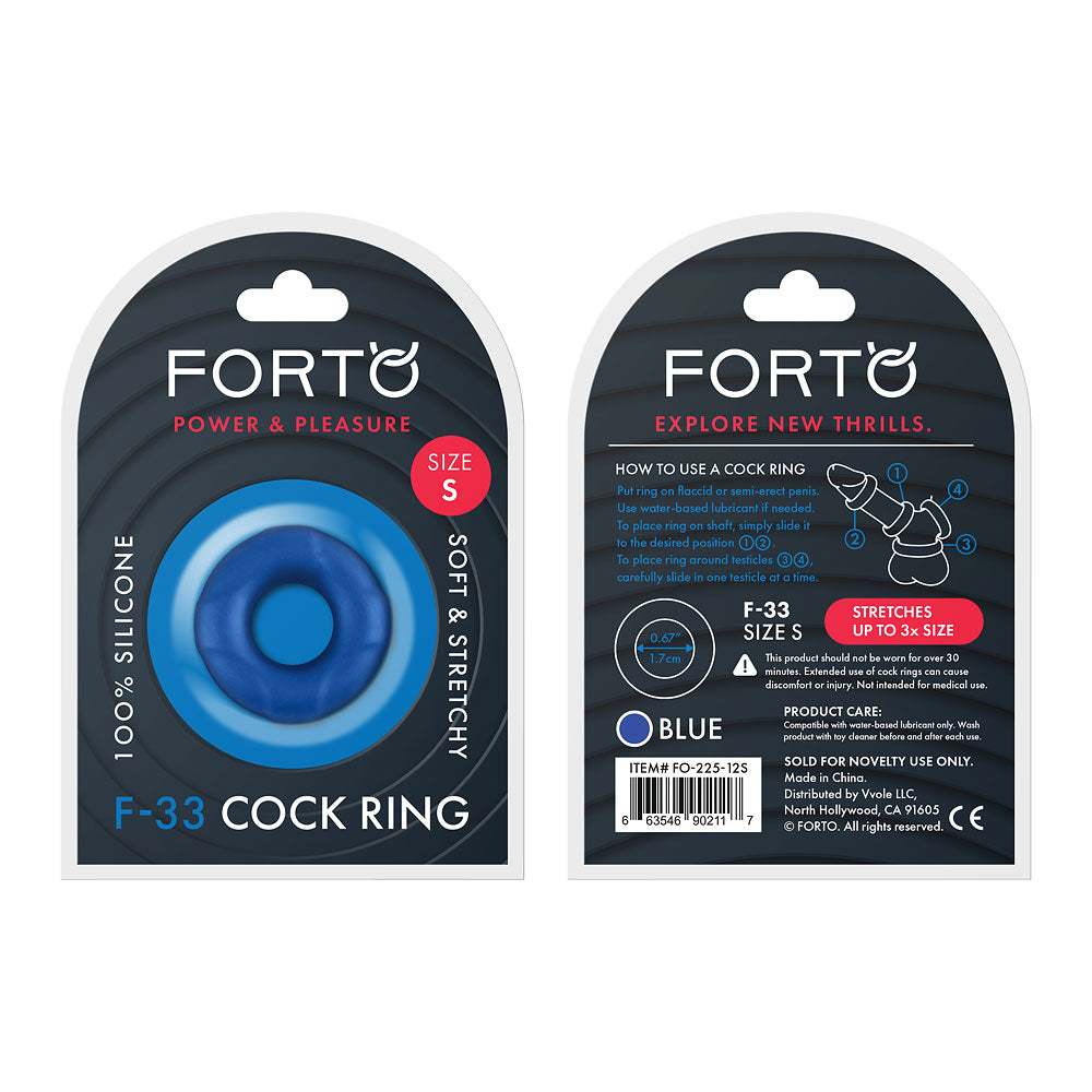 F-33 Blue C-Ring Small 17 mm 100% Liquid Silicone ( fo-225-12s)