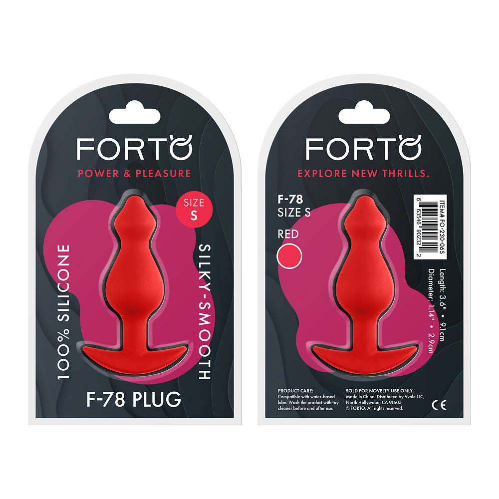 F-78 Pointee Plug Small Red 100% Silicone ( fo-230-06s)