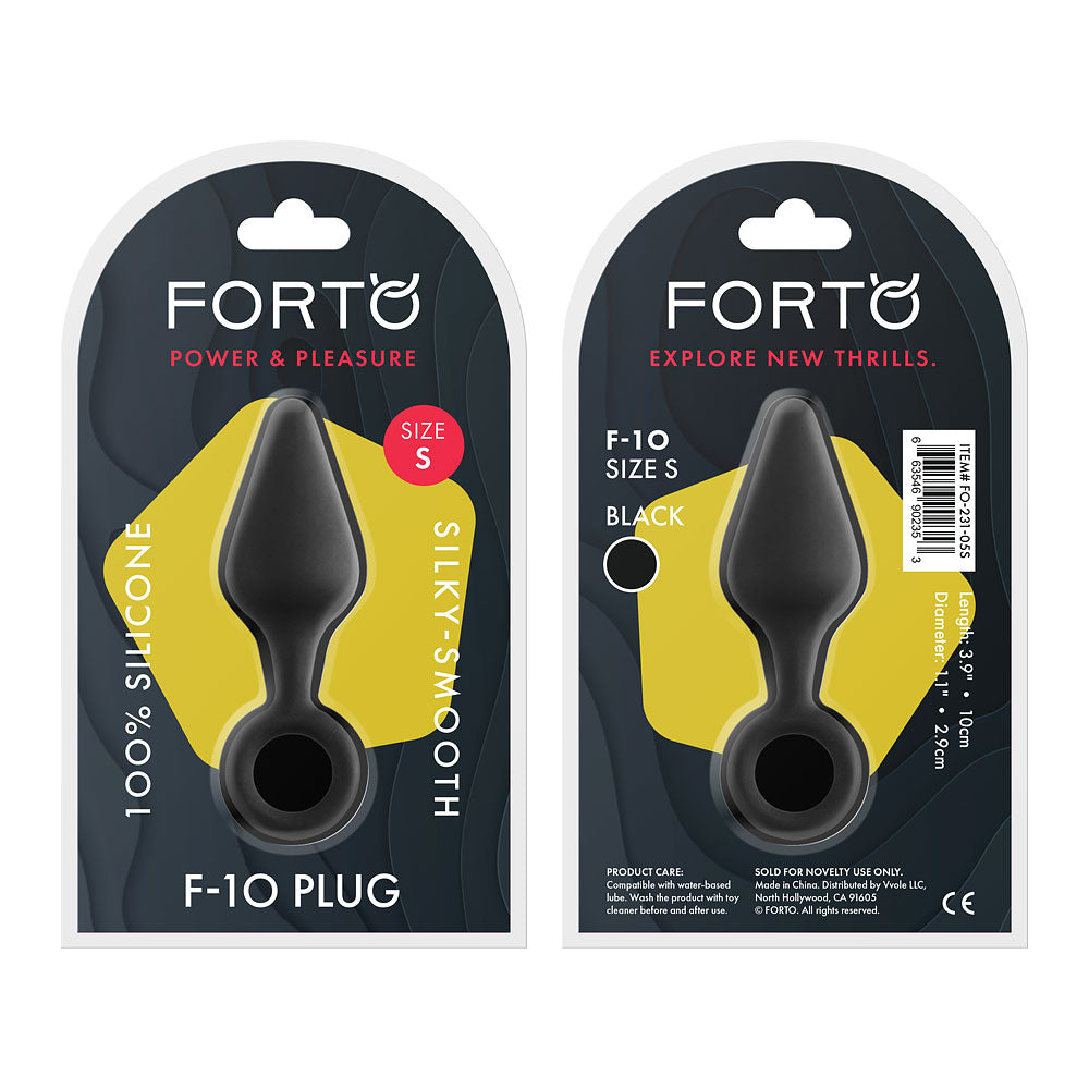 F-10 Silicone Plug with Pull ring Small Black ( fo-231-05s)