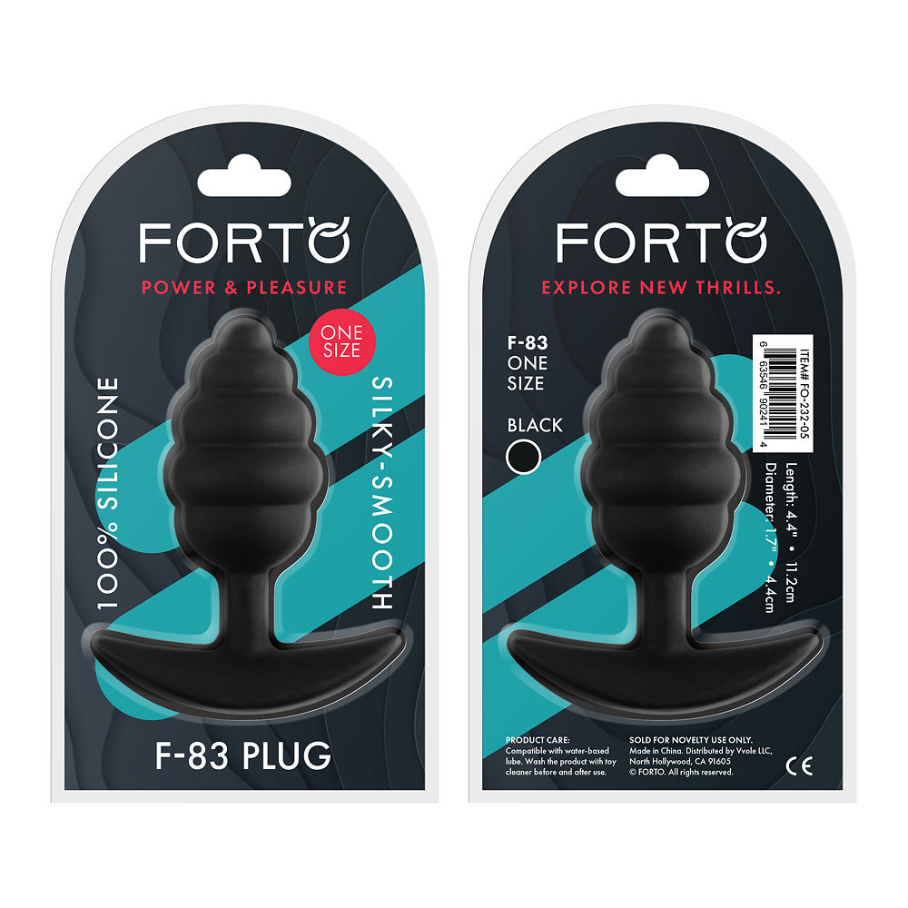 F-83 Spir Plug 100% Silicone Black ( fo-232-05)