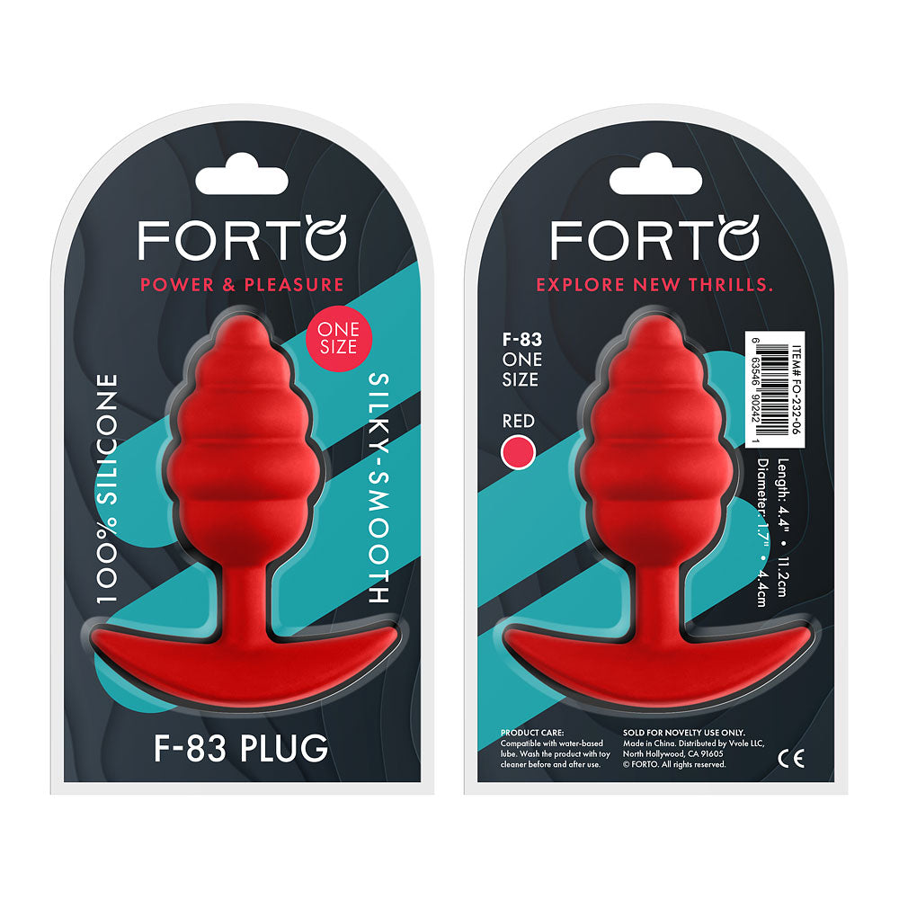 F-83 Spir Plug 100% Silicone Red ( fo-232-06)