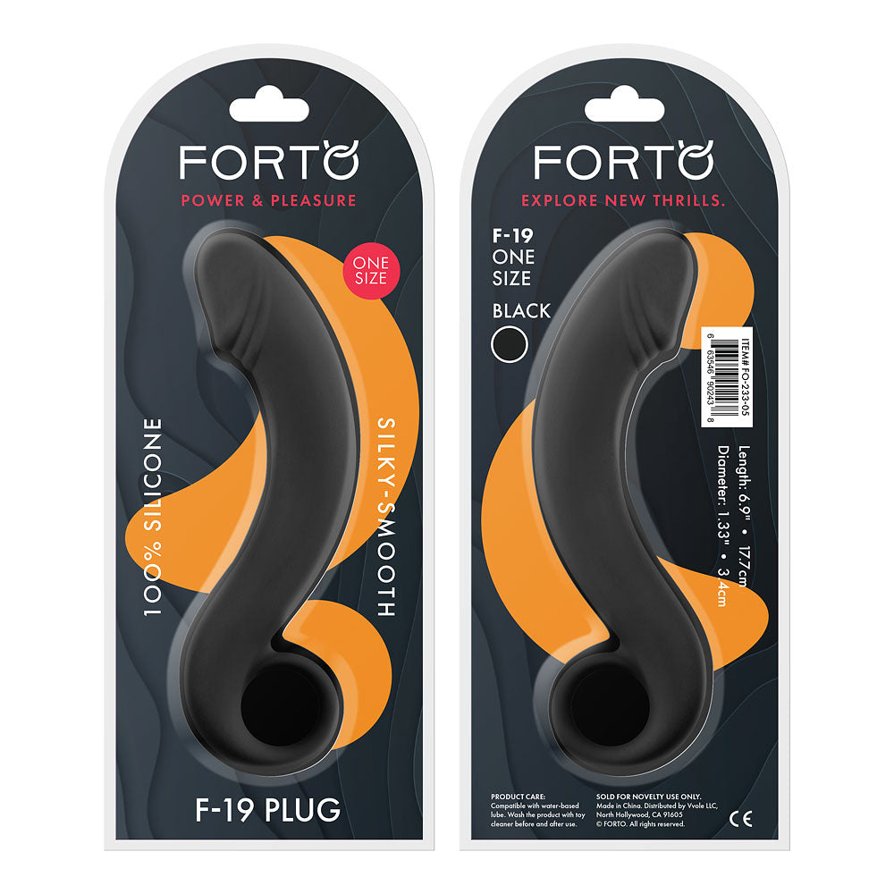 F-19 Plug 100% Silicone Black ( fo-233-05)