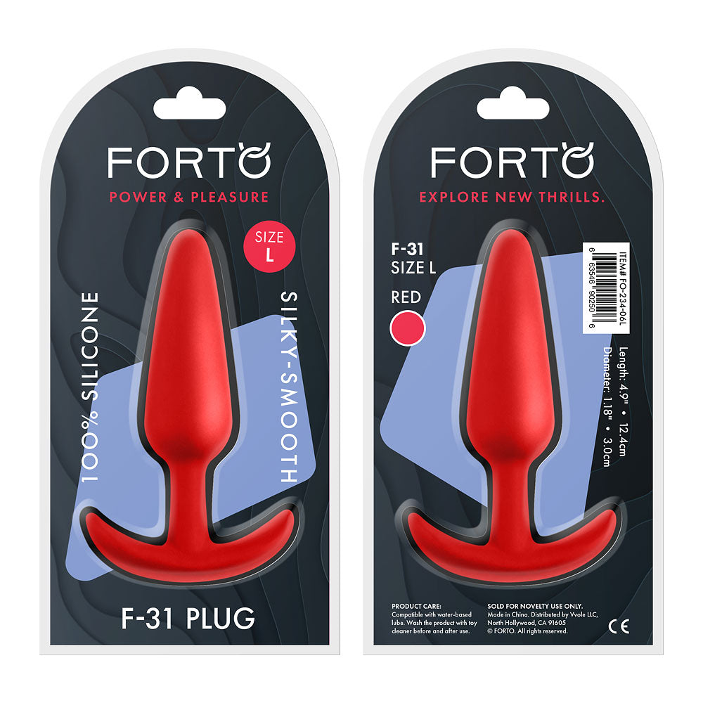 F-31 100% Silicone Plug Red Large ( fo-234-06l)