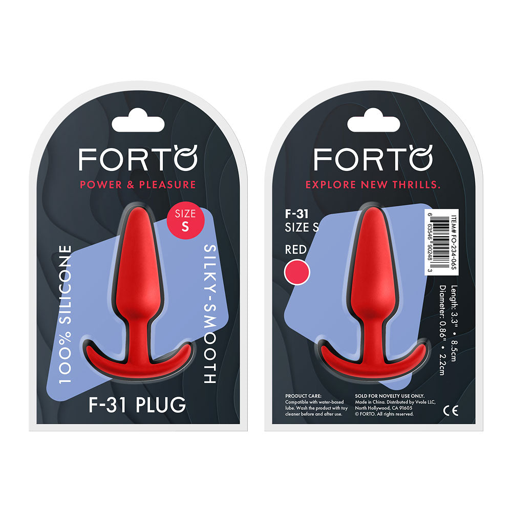 F-31 100% Silicone Plug Red Small ( fo-234-06s)