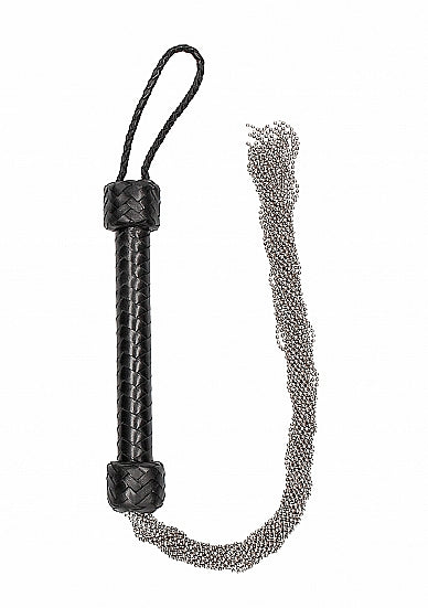 Silver Ball Chain Flogger - Black Pain by Shots ( pai022blk)