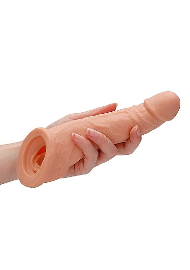 Penis Extender with Rings - 21 cm - Flesh - Realrock skin -Shots ( rea073fle)