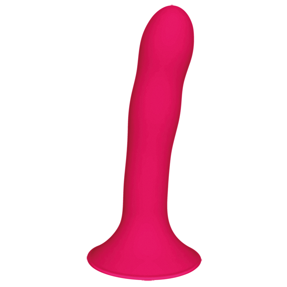 Hitsens 4 , 6.8 inch Pink , Dual density silicone dildo with Silex , Adrien Lastic